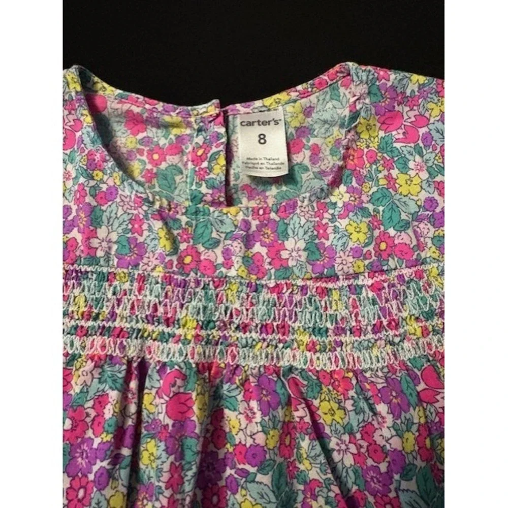 Carters girls size 8 flowered tunic blouse/top